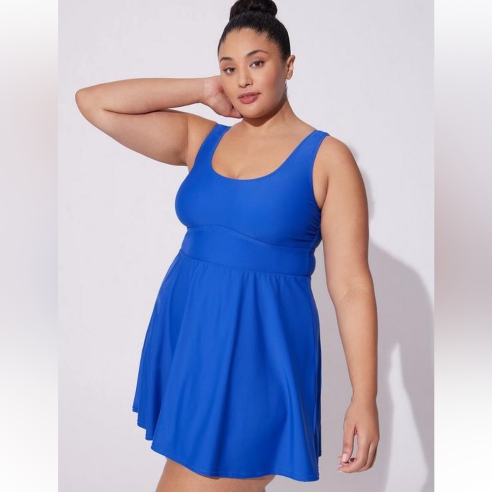 Mid back Swim Dress with Cups